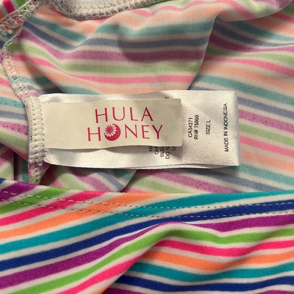 U30- 2 Large Tankini Tops: 1) Hula Honey Halter 2) Unbranded Racerback - Picture 6 of 14